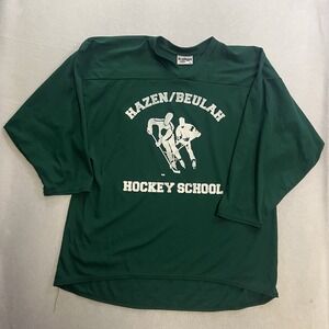 Vintage Hazen Beulah Hockey School Shirt Men's Size XL Green Jersey 90s